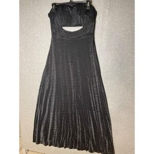 Calvin Klein Maxi Dress Size 8‎ Black Celestial Cut Out Low Back Cocktail Party